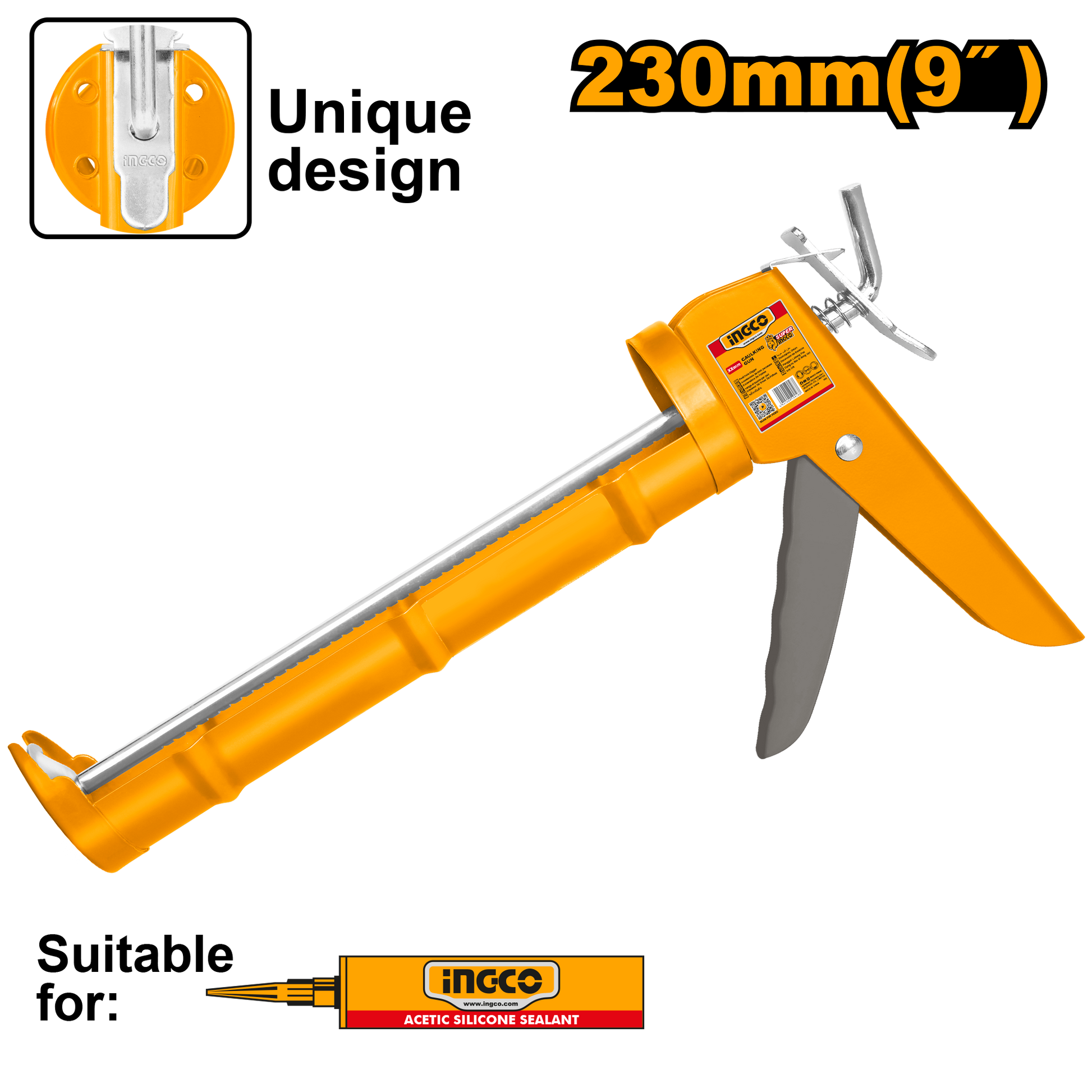 Pistola De Calafateo 9" INGCO  HCG1809 - MARKEMSTORE