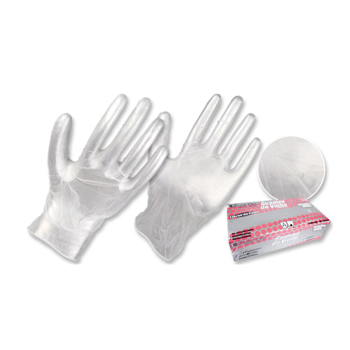 Guantes Vinilo Transparente T-M Caja X 100 Und 11910303 - MARKEMSTORE