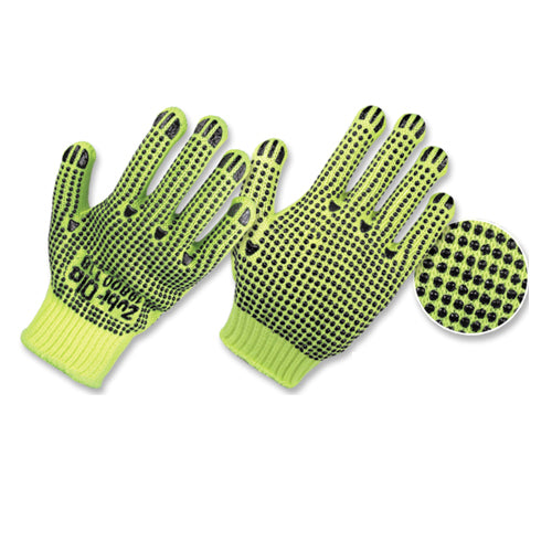 Guantes Fibra Sintetica Poliester Neon Puntos Pvc 2Caras 19800118 - MARKEMSTORE