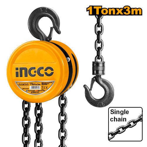 Diferencial Manual De Cadena 1Ton 3Mts X 1 Cadena Ingco Hcbk0101 - MARKEMSTORE