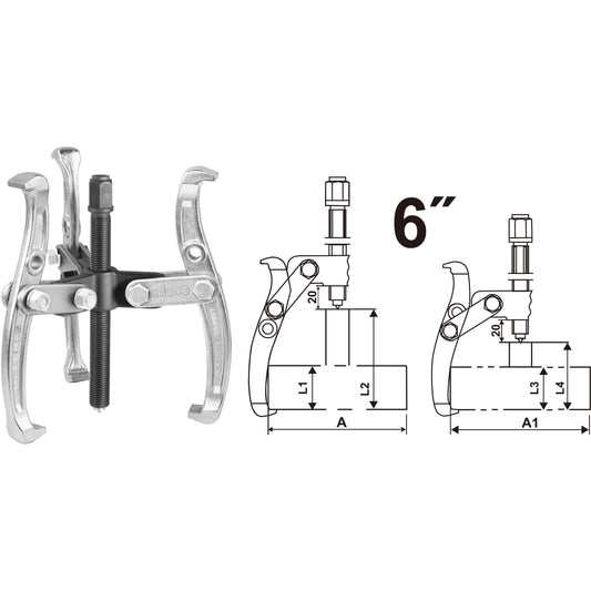 Extractor De Perno 6 3 Mandibulas Para 6 Ton Hgp08036 - MARKEMSTORE